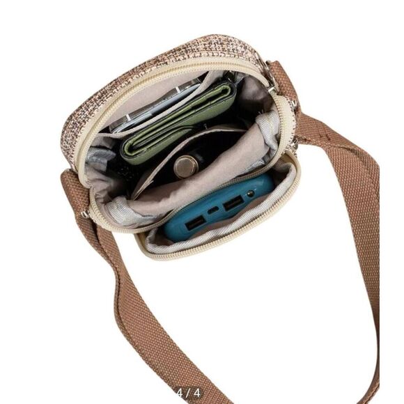 Shein Women's Brown Boho Handmade Button Decor Multi-Layer Adjustable Shoulder C - Picture 4 of 9